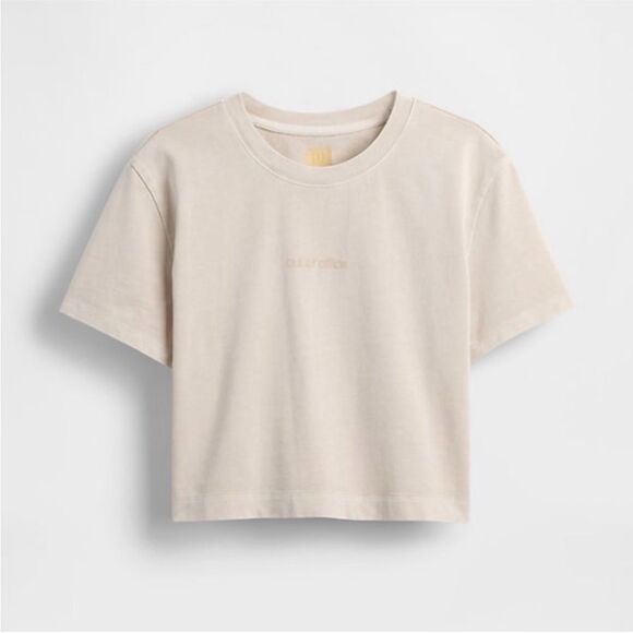 BEIS Tops - NWT Gap x BEIS Organic Cotton VintageSoft Crop Graphic Shirt “Out of Office” XS